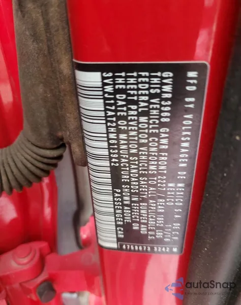 2017 Volkswagen Beetle 1.8T Se/1.8T Sel z USA, uszkodzony, nr VIN 3VWJ17AT2HM613942